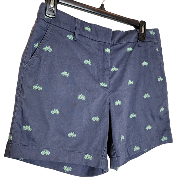 Cambridge Dry Goods embroidered bicycle shorts. Blue/green. Women's size 2 - Picture 12 of 15